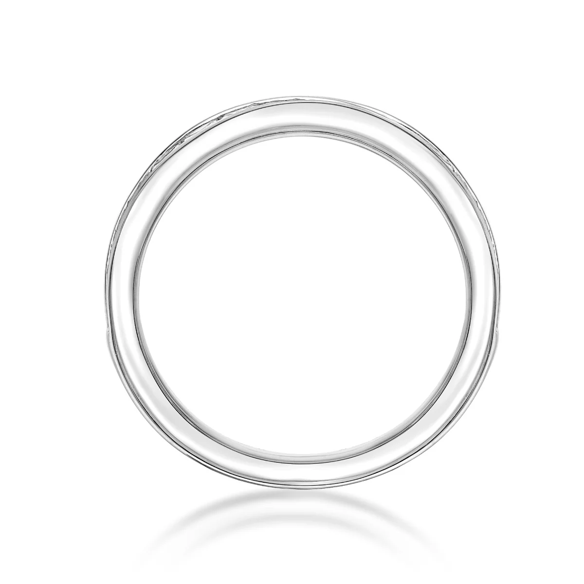 1.02ct Elodie Princess Cut Half Eternity Ring | 18K White Gold - Image 2