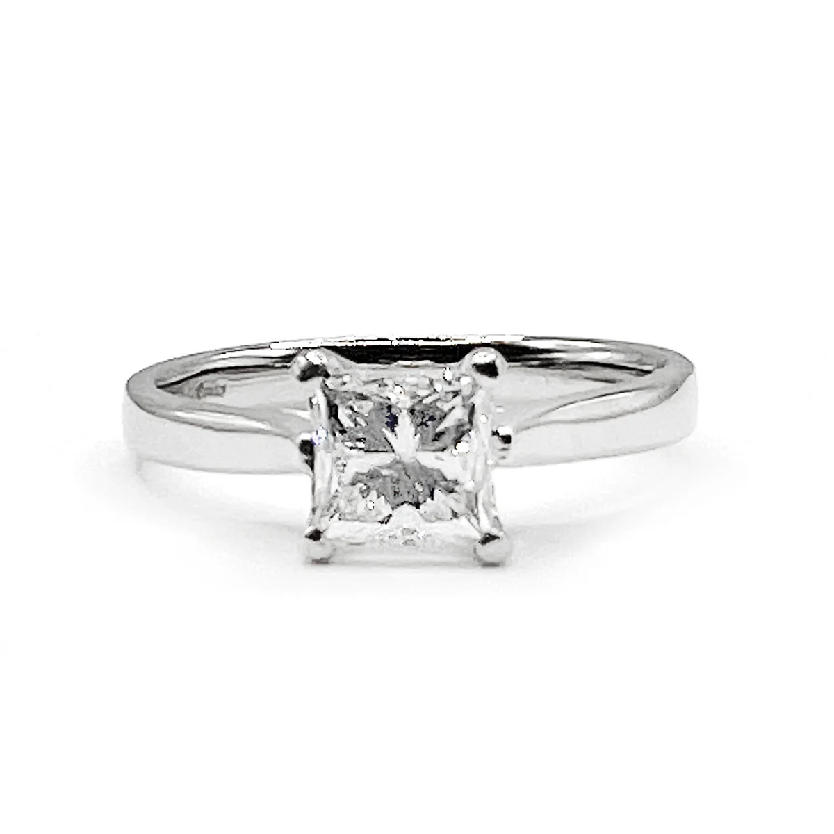 1.02ct Princess Cut Diamond Engagement Ring | Pre-Loved | Platinum - Image 5