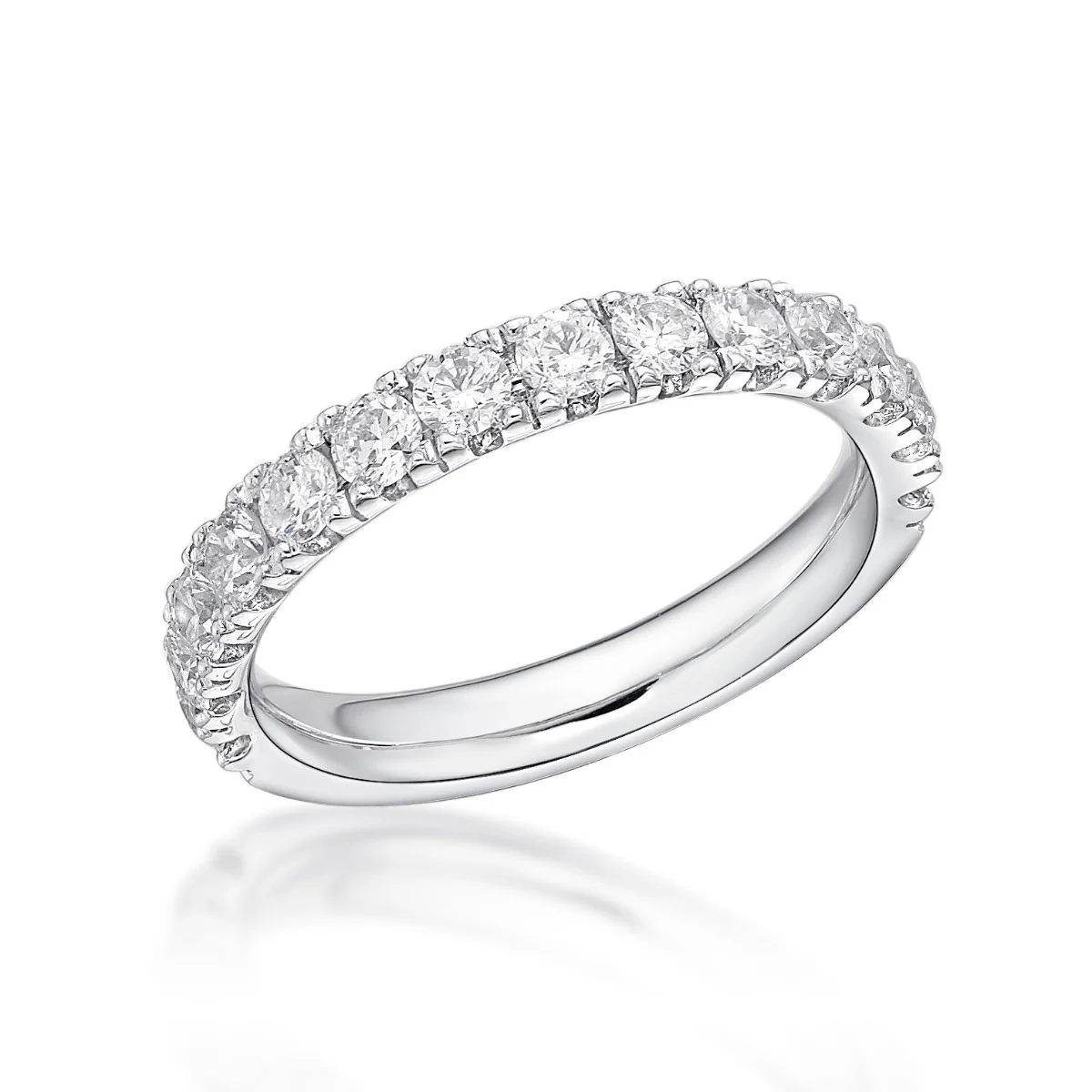 1.06ct Mila Diamond Half Eternity Ring | 18K White Gold