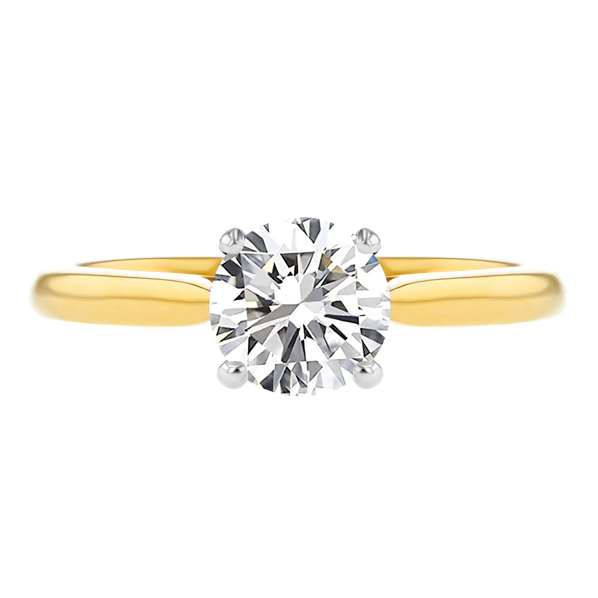 1.10ct Round Brilliant Diamond Engagement Ring | Pre-Loved | 18K Yellow Gold - Image 6