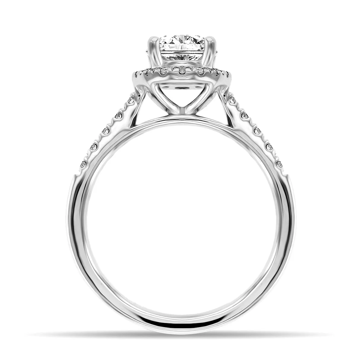 1.16ct  Willow Halo | Round Cut Diamond Halo Engagement Ring | F Colour | Platinum - Image 5