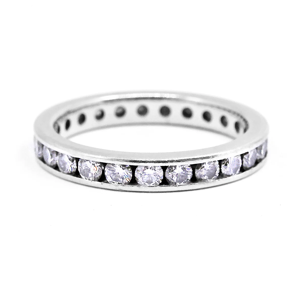 1.25ct Round Brilliant Cut Diamond Full Eternity Ring | Pre-Loved | Platinum