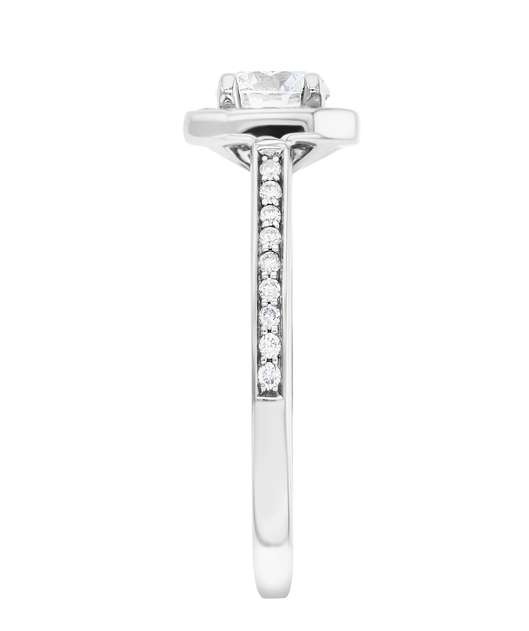 1.39ct Daisy Art Deco Round Brilliant Cut Halo Engagement Ring | Pre-Loved | Platinum - Image 3