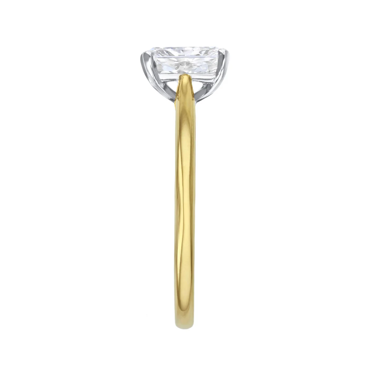 1.50ct Ophelia Lab-Grown Radiant Cut Diamond Solitaire Engagement Ring | 18K Yellow gold & Platinum - Image 4