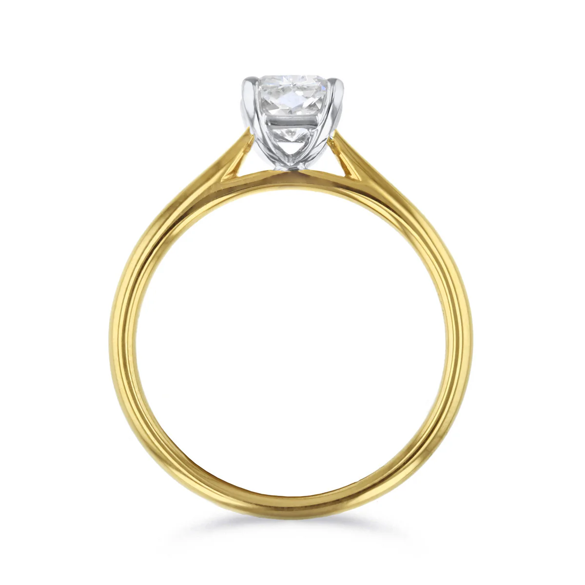 1.50ct Ophelia Lab-Grown Radiant Cut Diamond Solitaire Engagement Ring | 18K Yellow gold & Platinum - Image 5