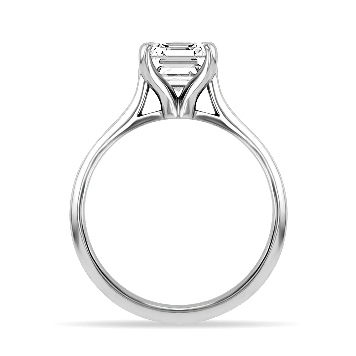 1.51ct  Clementine Asscher Cut Diamond Engagement Ring | F Colour |Platinum - Image 4