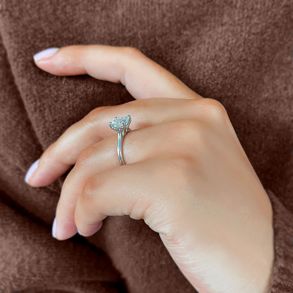 1.51ct  Clementine Asscher Cut Diamond Engagement Ring | F Colour |Platinum - Image 9