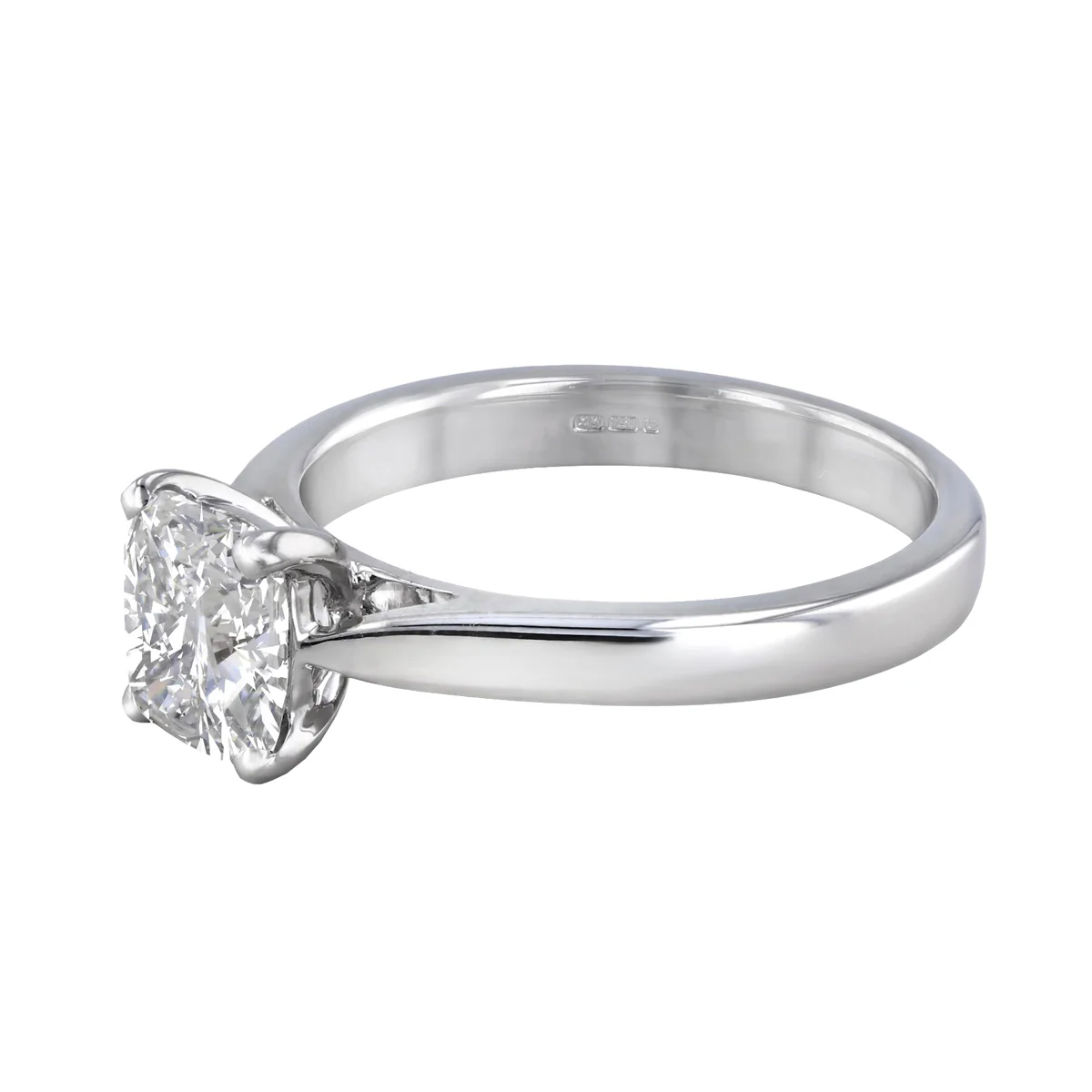 1.52ct Cushion Cut Diamond Solitaire Engagement Ring | 18K White Gold - Image 3