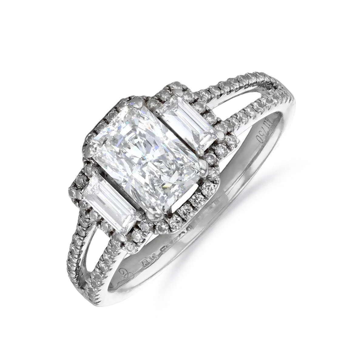 1.65ct Radiant Triple Halo Ring | Pre-Loved | 18K White Gold