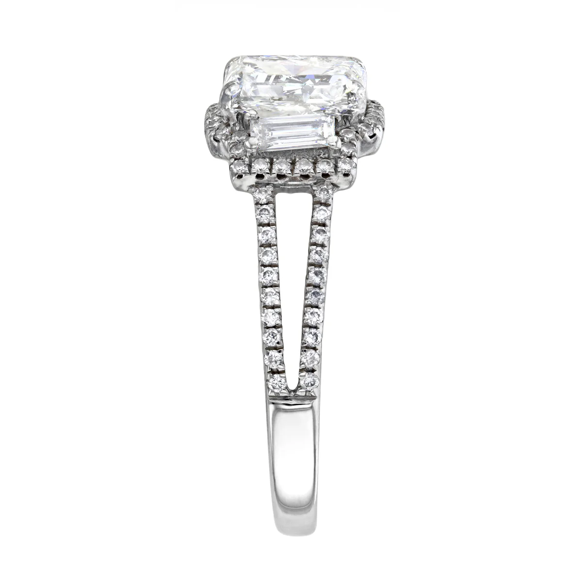 1.65ct Radiant Triple Halo Ring | Pre-Loved | 18K White Gold - Image 3