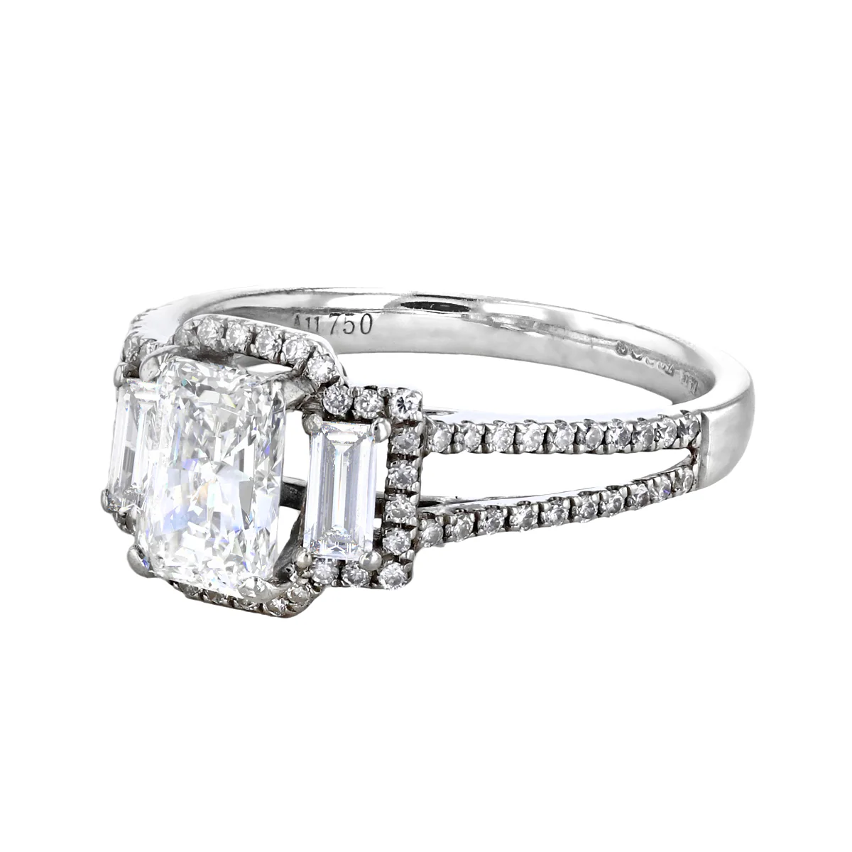 1.65ct Radiant Triple Halo Ring | Pre-Loved | 18K White Gold - Image 5