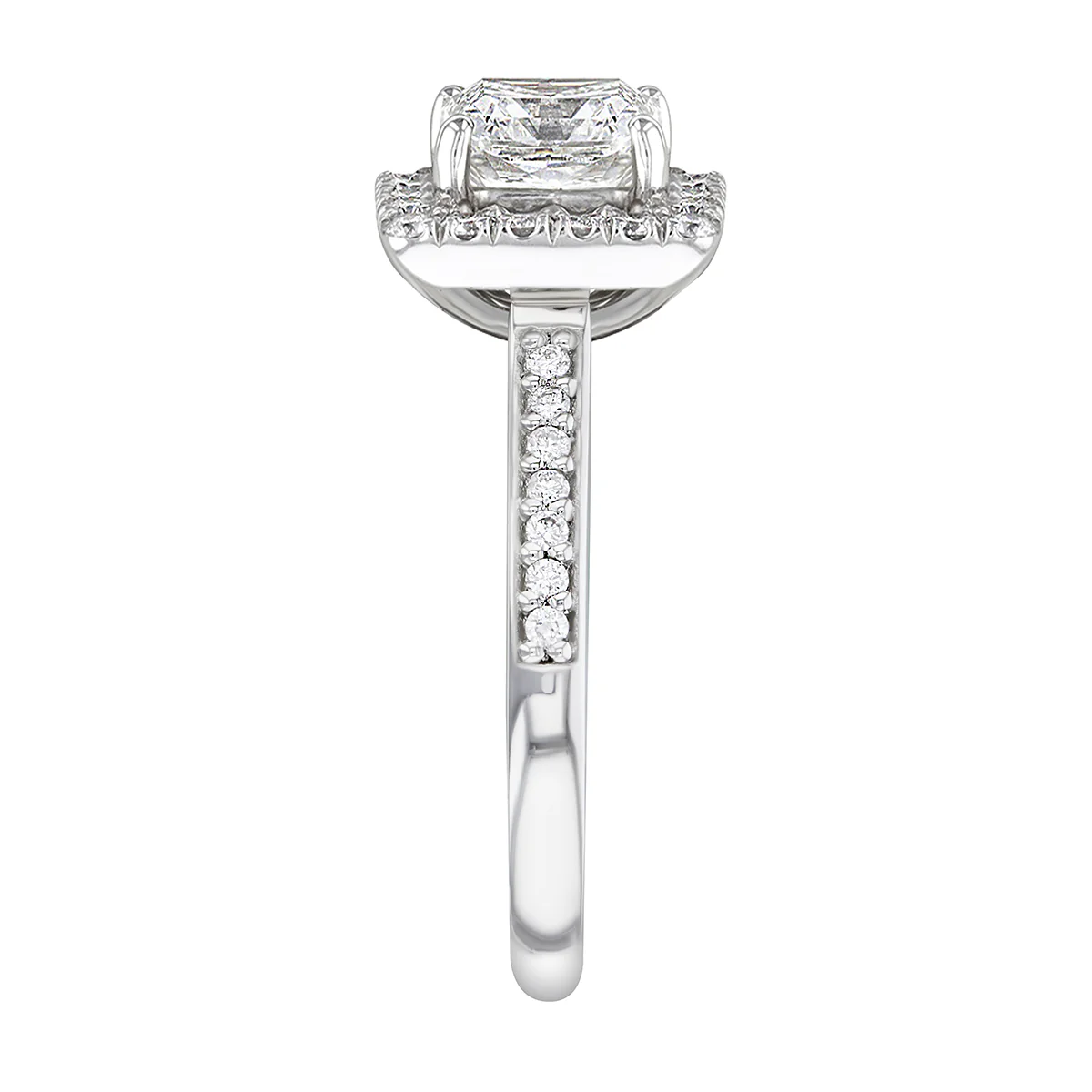 1.80ct Princess Cut Diamond Halo | Pre-Loved | Platinum - Image 4