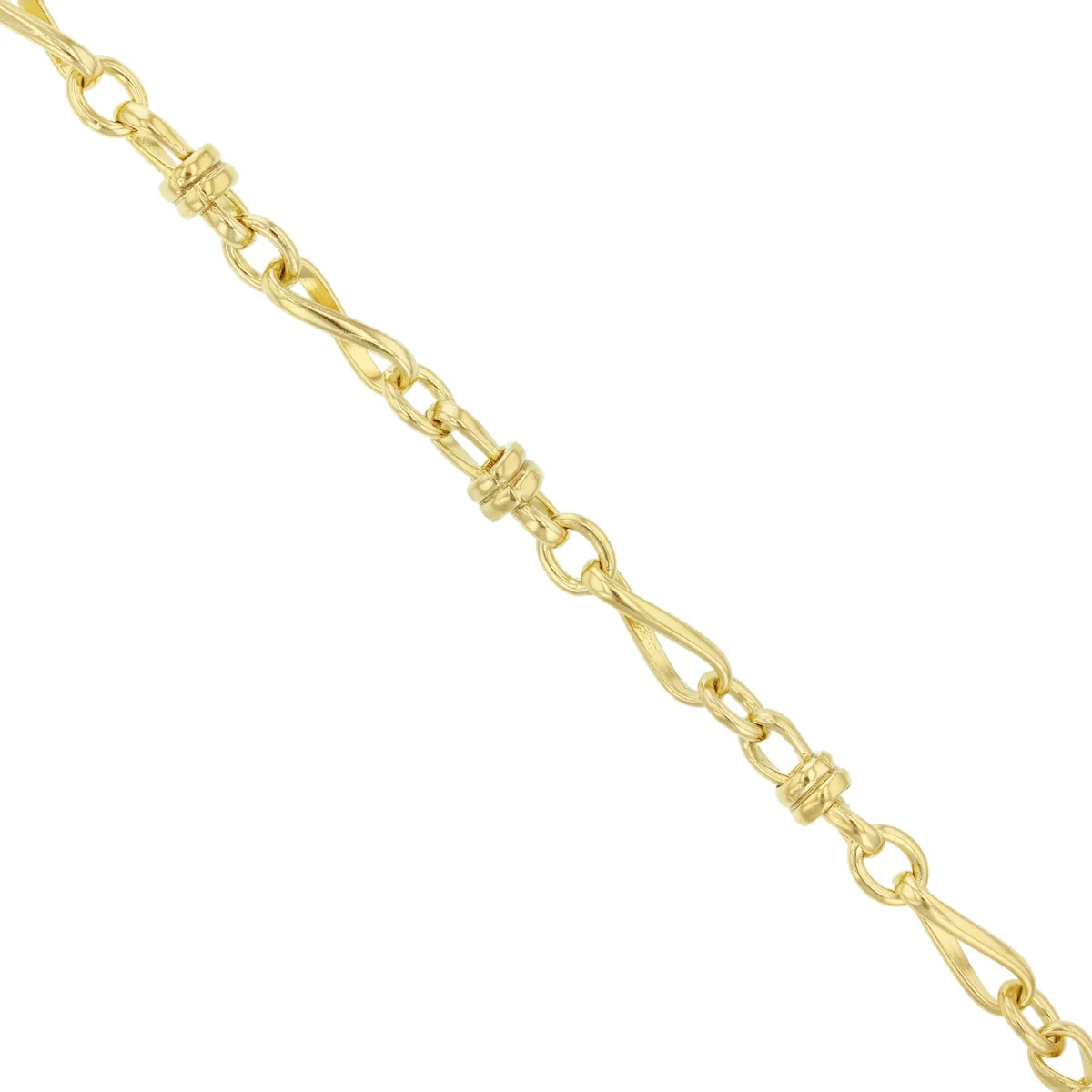 18.5" Fancy Link Chain Necklace (27.73g) | Pre-Loved | 9K Yellow Gold - Image 3