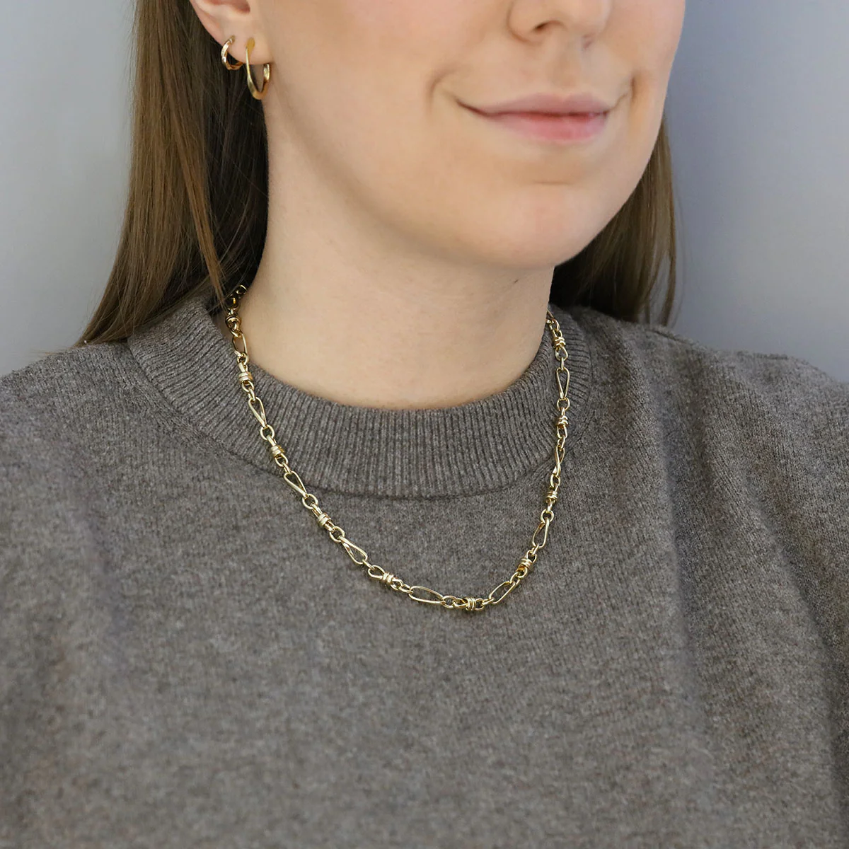 18.5" Fancy Link Chain Necklace (27.73g) | Pre-Loved | 9K Yellow Gold - Image 4