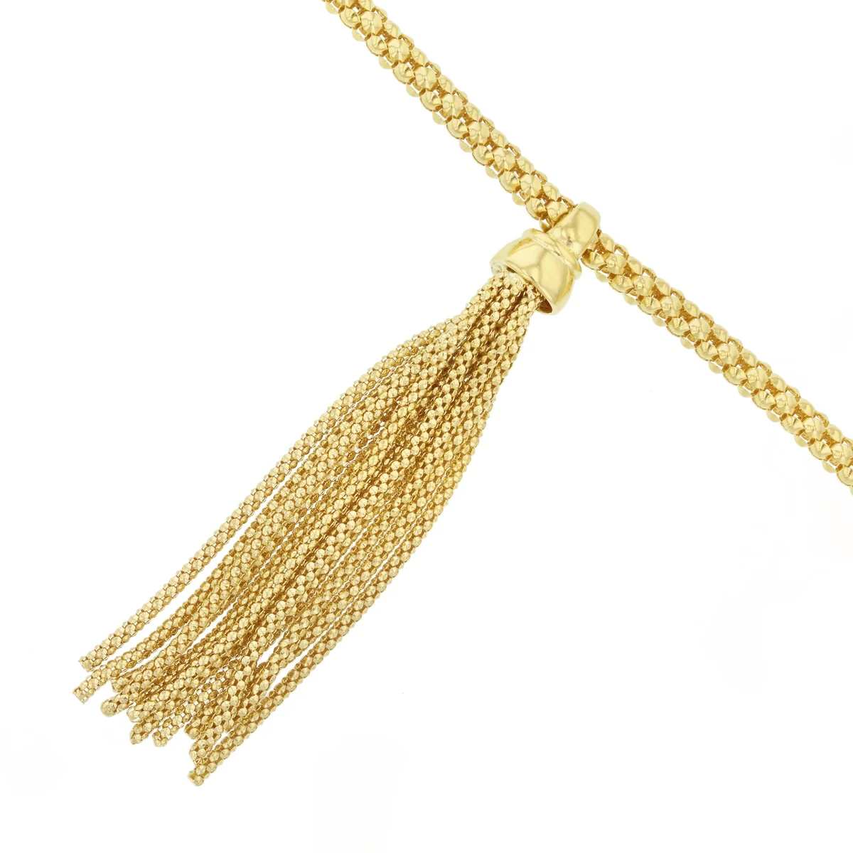 18" Fancy Link Tassel Necklace (23.06g) | Pre-Loved | 18K Yellow Gold - Image 3