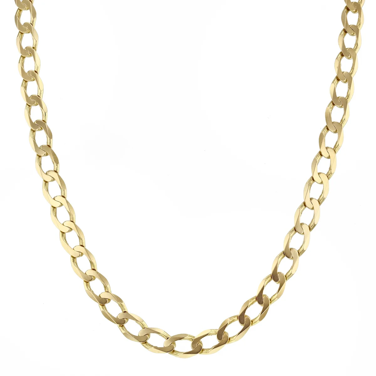 18" Plain Curb Necklace 16.9g | Pre-Loved Heavy Gold | 9K Yellow Gold