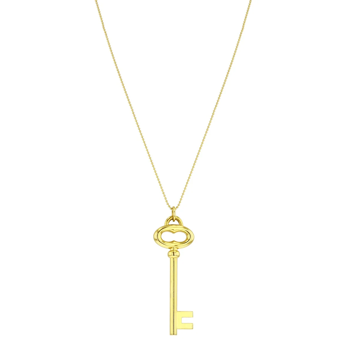 2009 Tiffany & Co Key Necklace & 24" Chain | pre-Loved | 18K Yellow Gold - Image 2