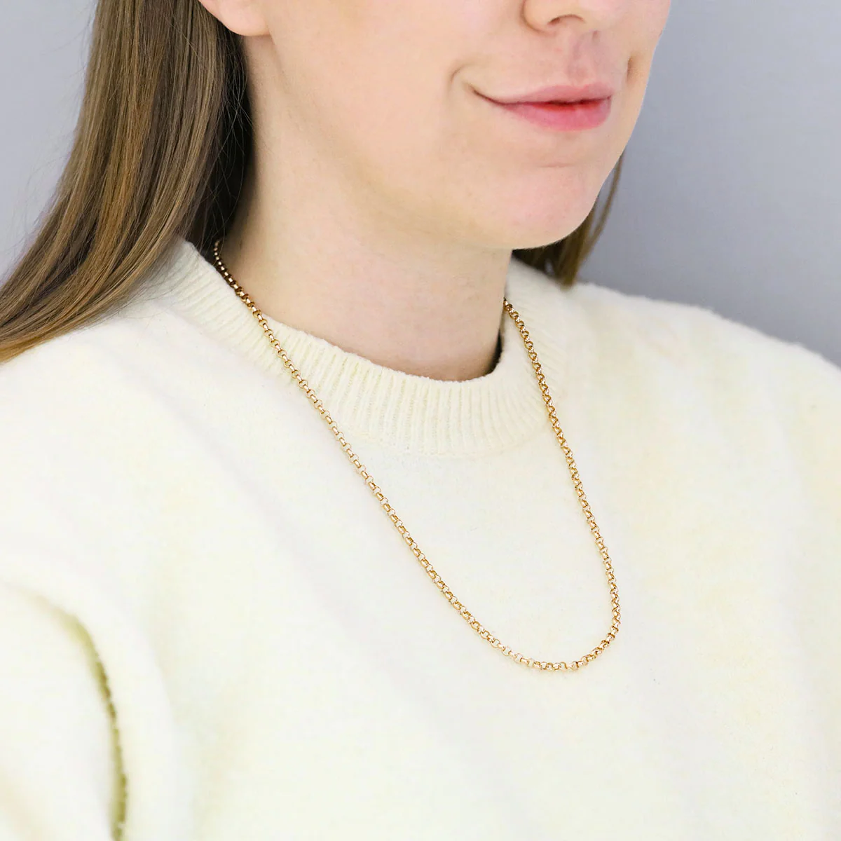 22" Round Belcher Necklace (12.9g) | Pre-Loved | 9K Rose Gold - Image 4