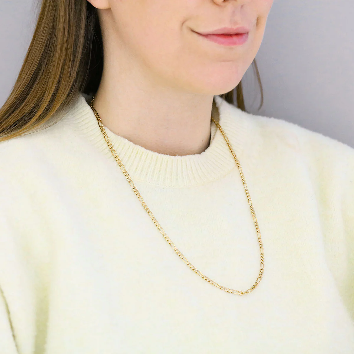 24" Figaro Link Necklace (11.6g) | Pre-Loved | 9K Yellow Gold - Image 4