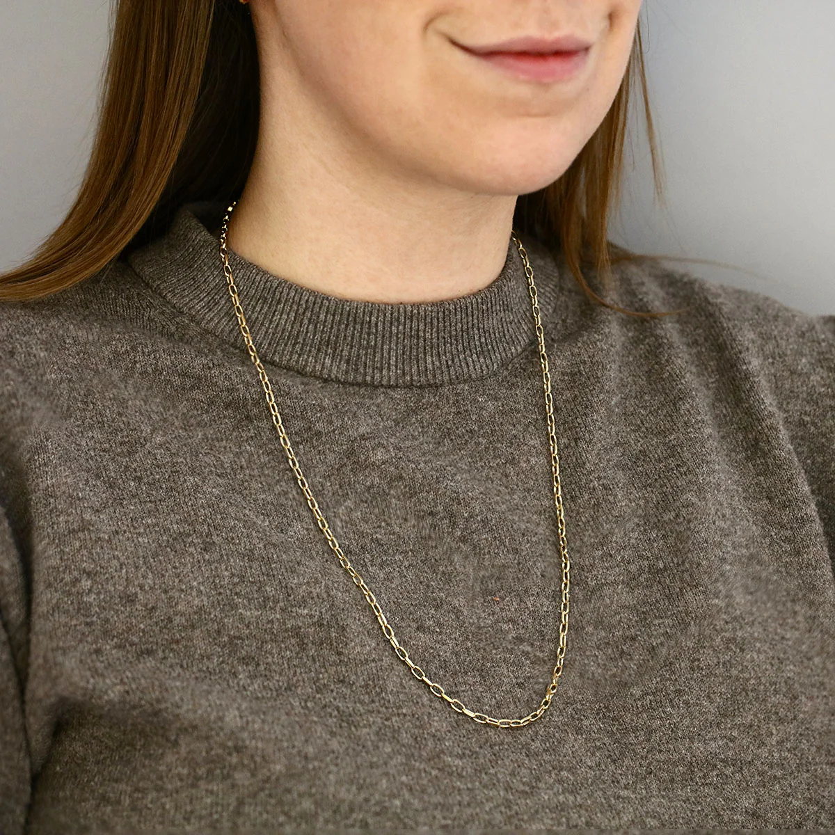 24" Trace Link Chain Necklace (14.7g) | Pre-Loved | 9K Yellow Gold - Image 4