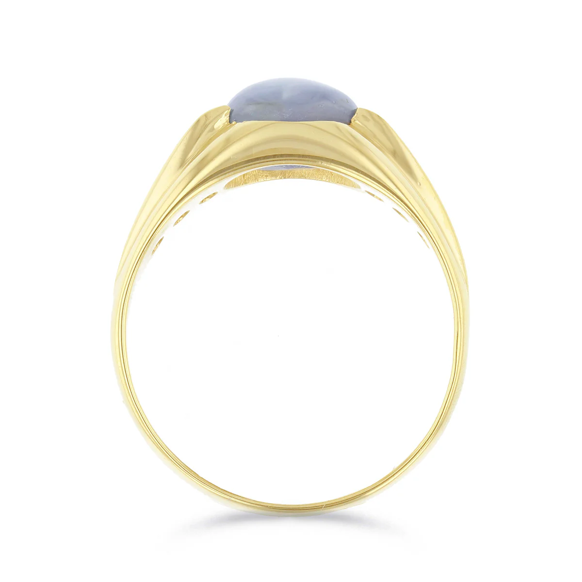 3.25ct Oval Cabochon Sapphire Ring | Pre-Loved | 18K Yellow Gold - Image 5