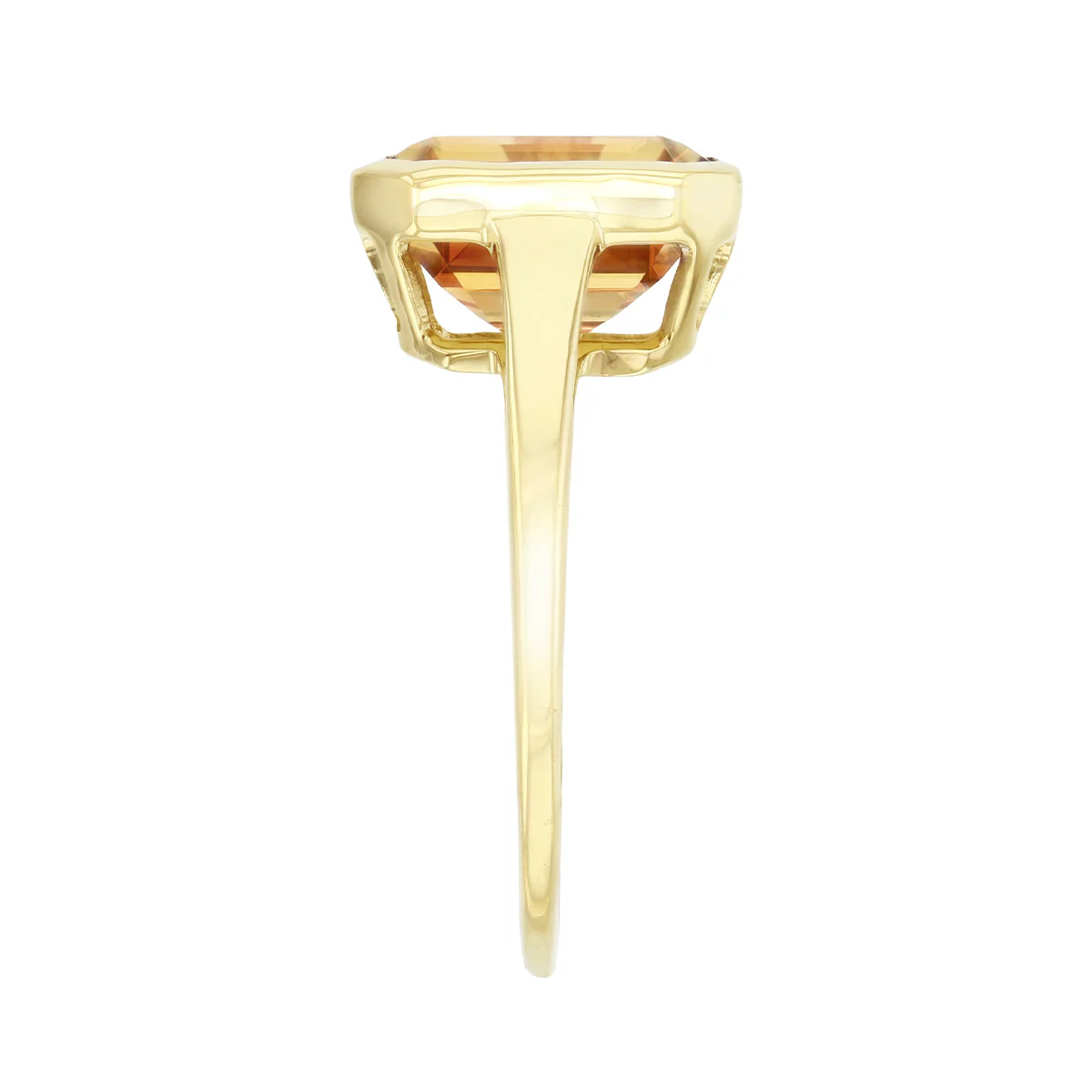 3.30ct Diamantina Citrine Bezel Set Dress Ring | Pre-Loved | 9K Yellow Gold - Image 4