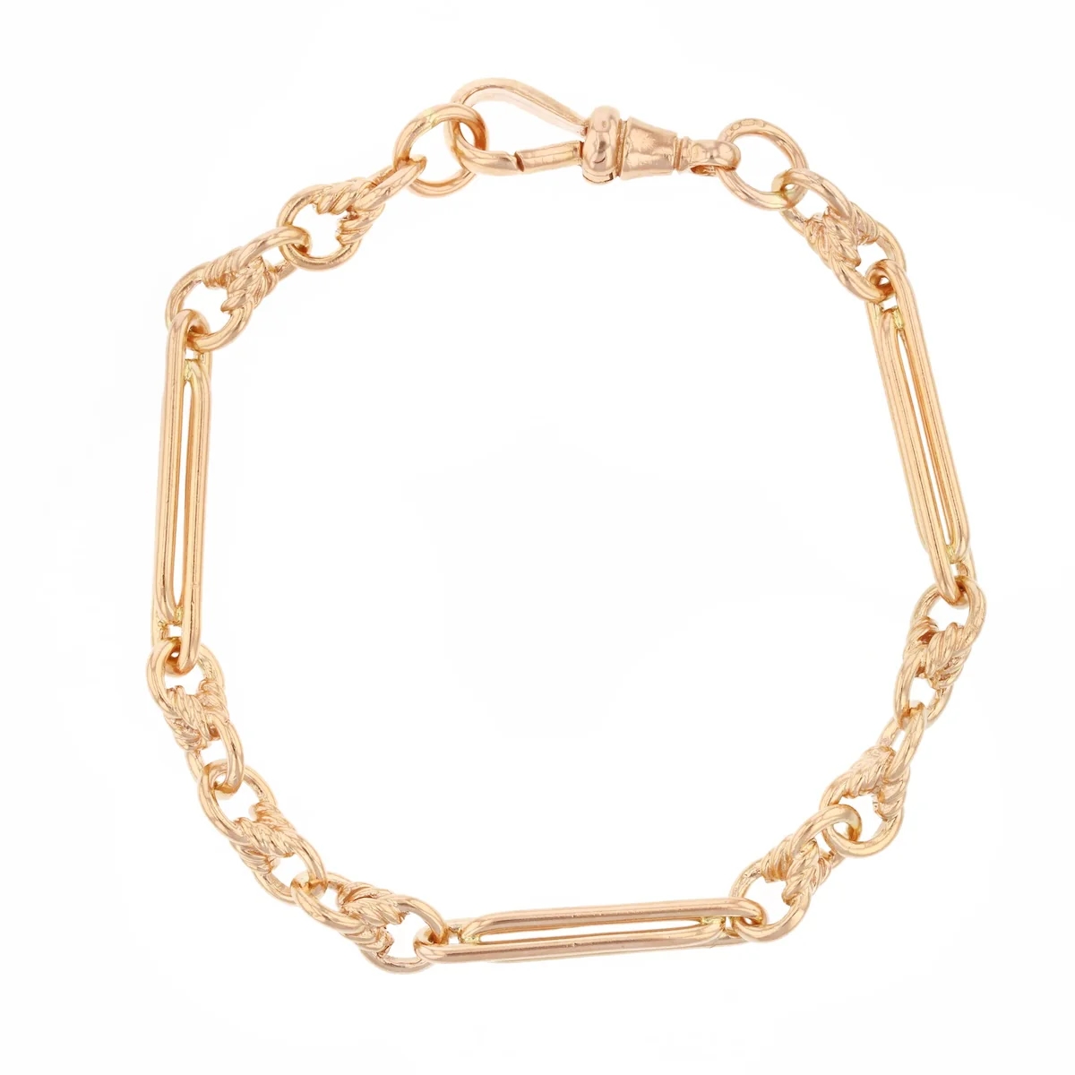 7.5" Fancy Link Bracelet | Pre-Loved | 9K Rose Gold
