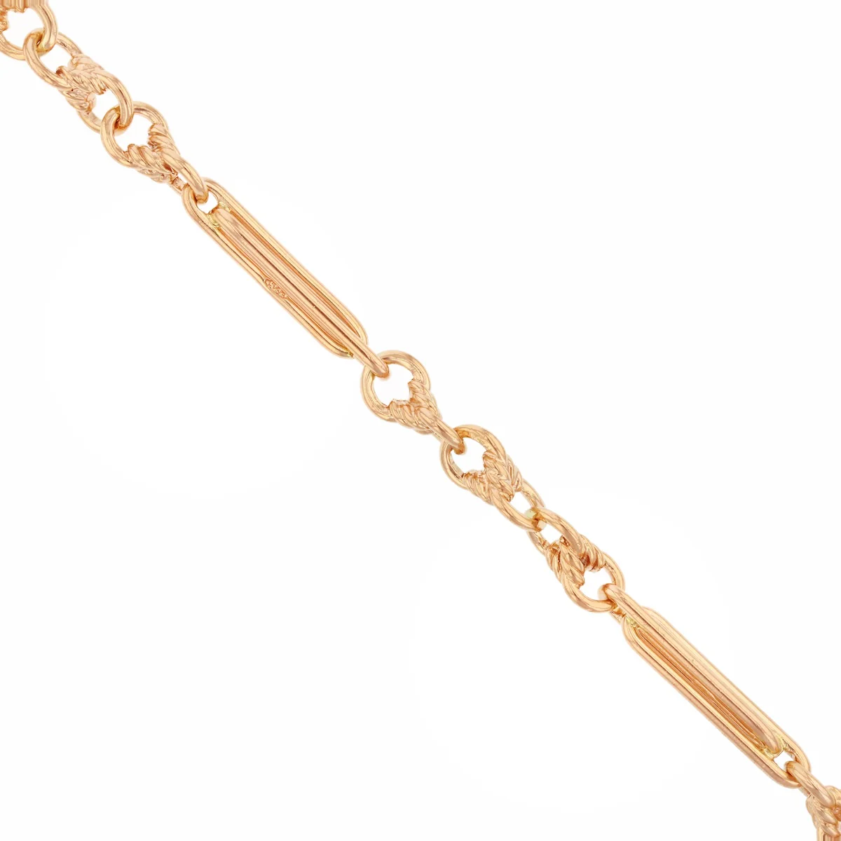 7.5" Fancy Link Bracelet | Pre-Loved | 9K Rose Gold - Image 2