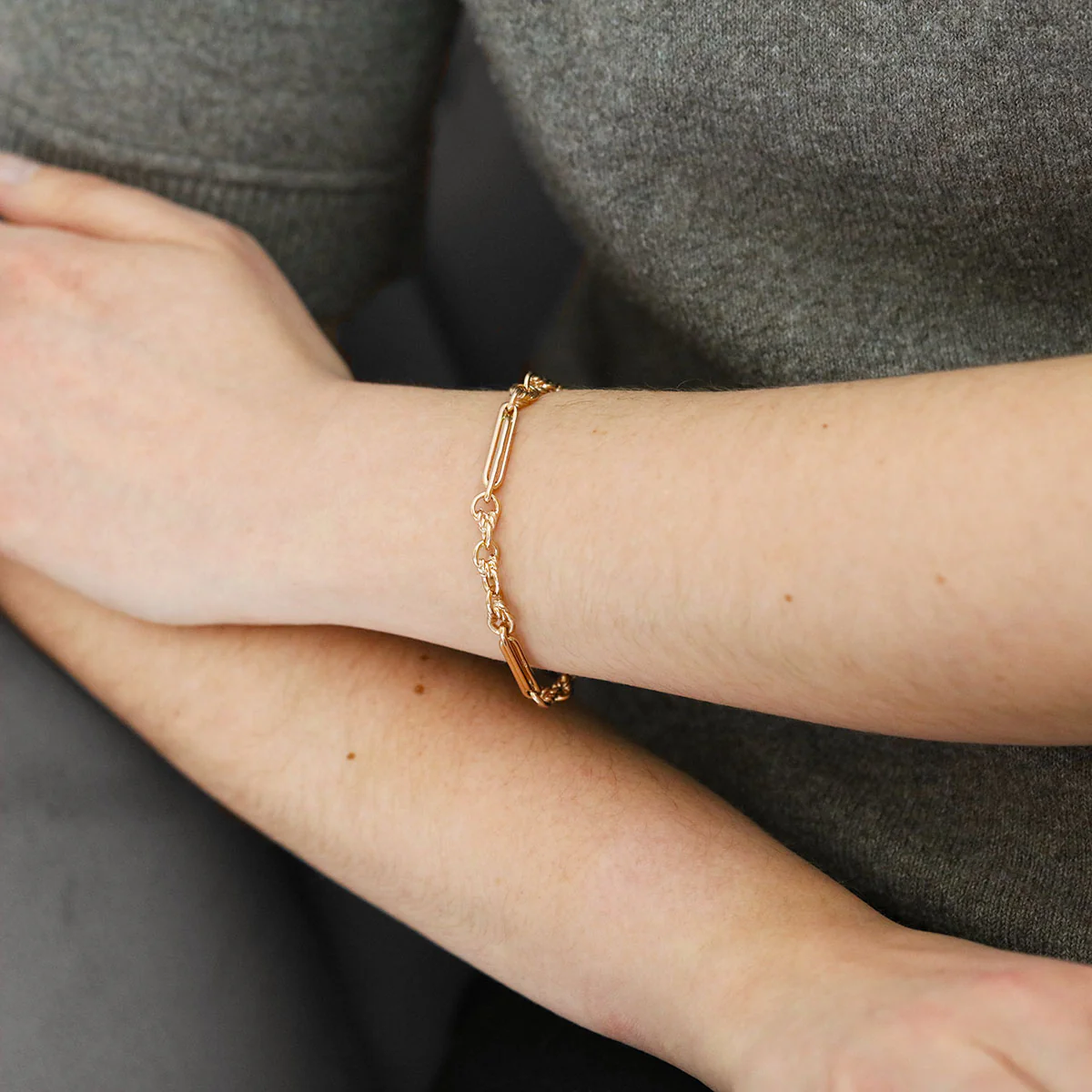 7.5" Fancy Link Bracelet | Pre-Loved | 9K Rose Gold - Image 3
