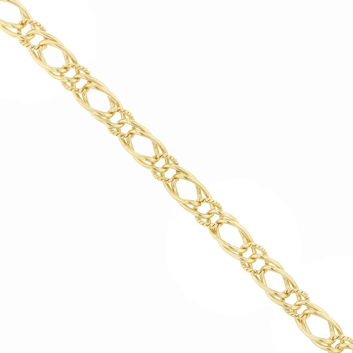 7.5" Fancy Link Bracelet | Pre-Loved | 9K Yellow Gold - Image 2