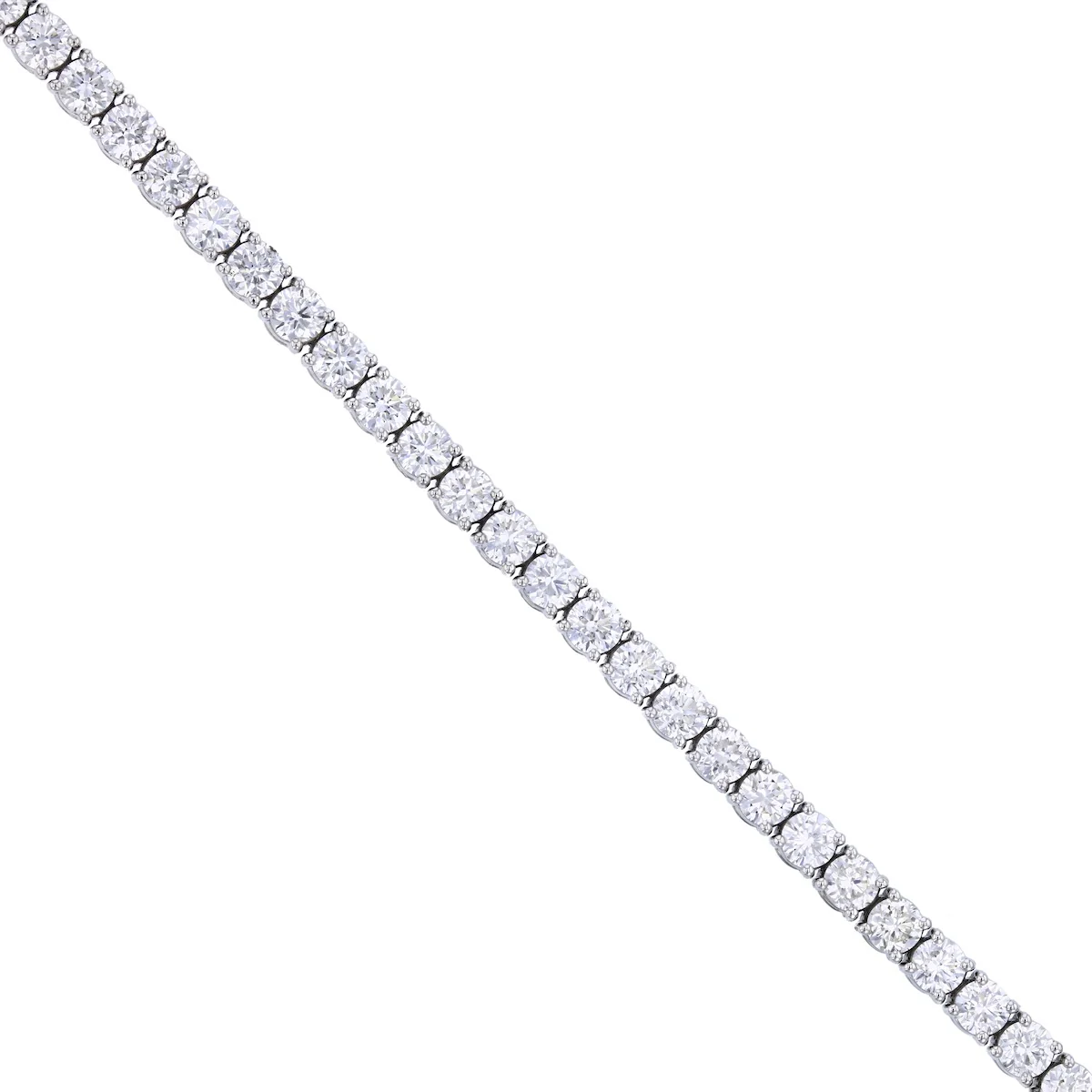 9.46ct Brilliant Cut Diamond Tennis Bracelet | Pre-Loved | 18K White Gold - Image 2