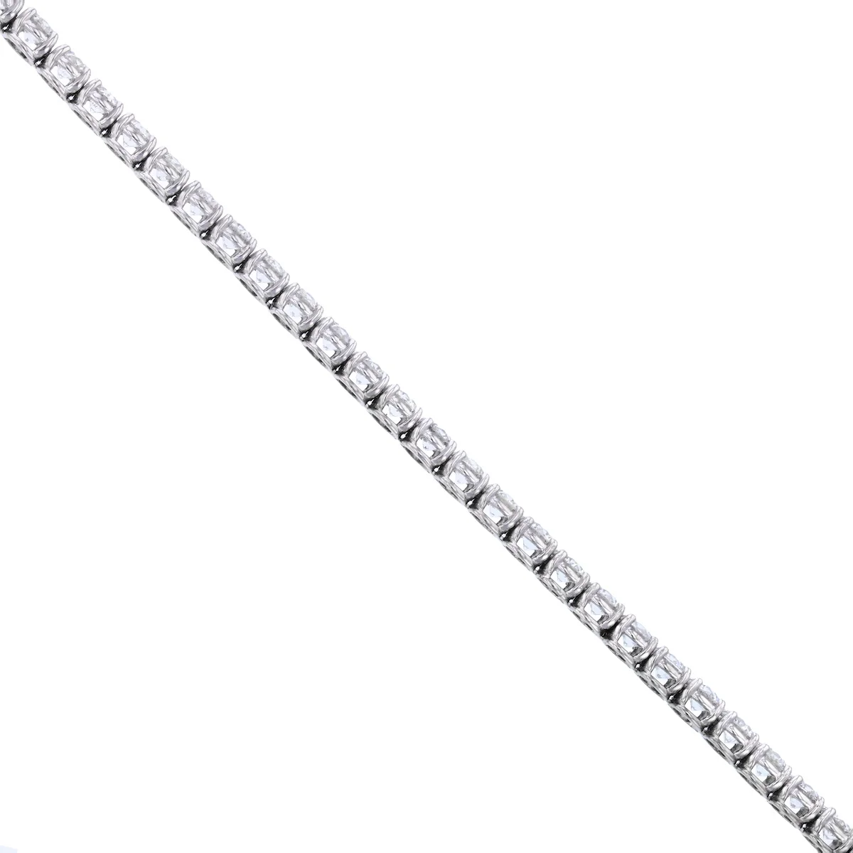9.46ct Brilliant Cut Diamond Tennis Bracelet | Pre-Loved | 18K White Gold - Image 3