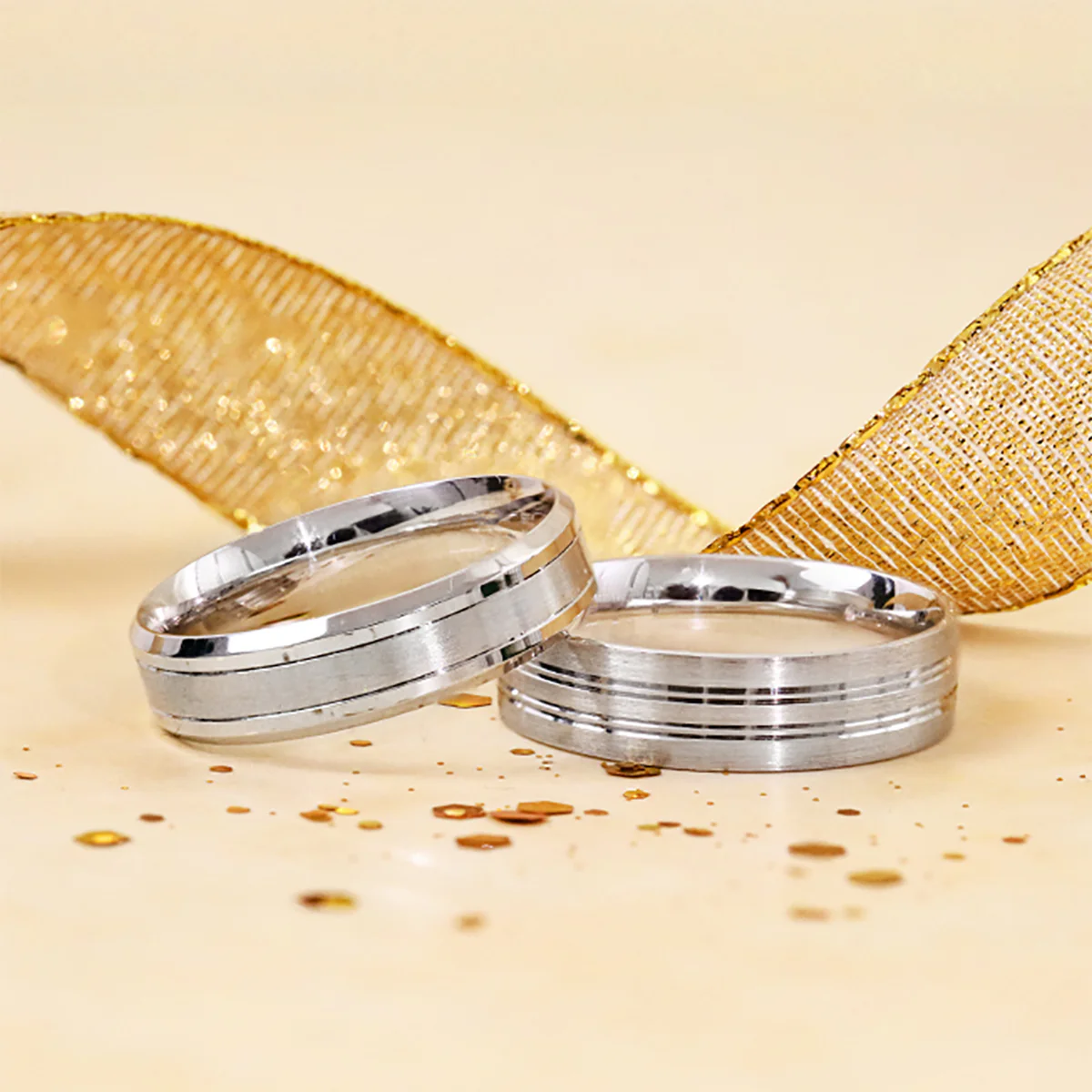 Berlin Channelled Mens Wedding Ring | 18K White Gold - Image 3