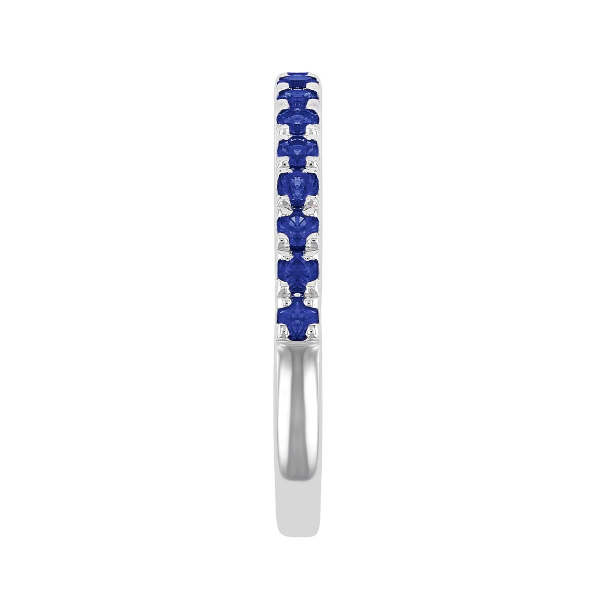 Bijou Collection 0.43ct Blue Sapphire Half Eternity Ring | 9K White Gold - Image 4