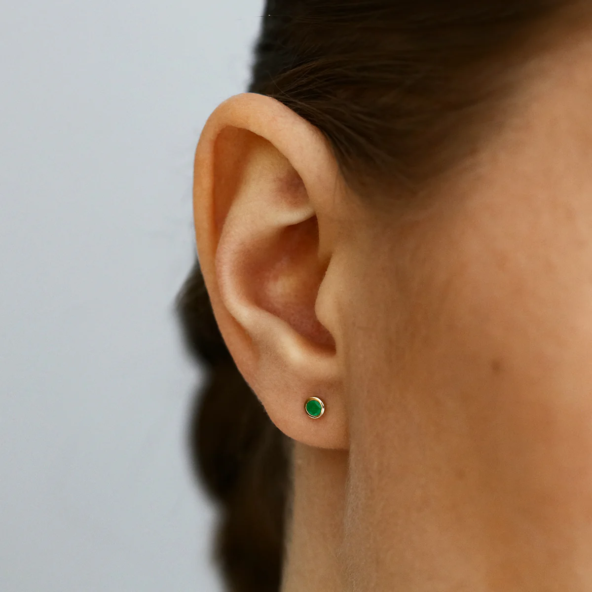Bijou Collection Emerald Pendant and Earring Set | 9K Yellow Gold - Image 6