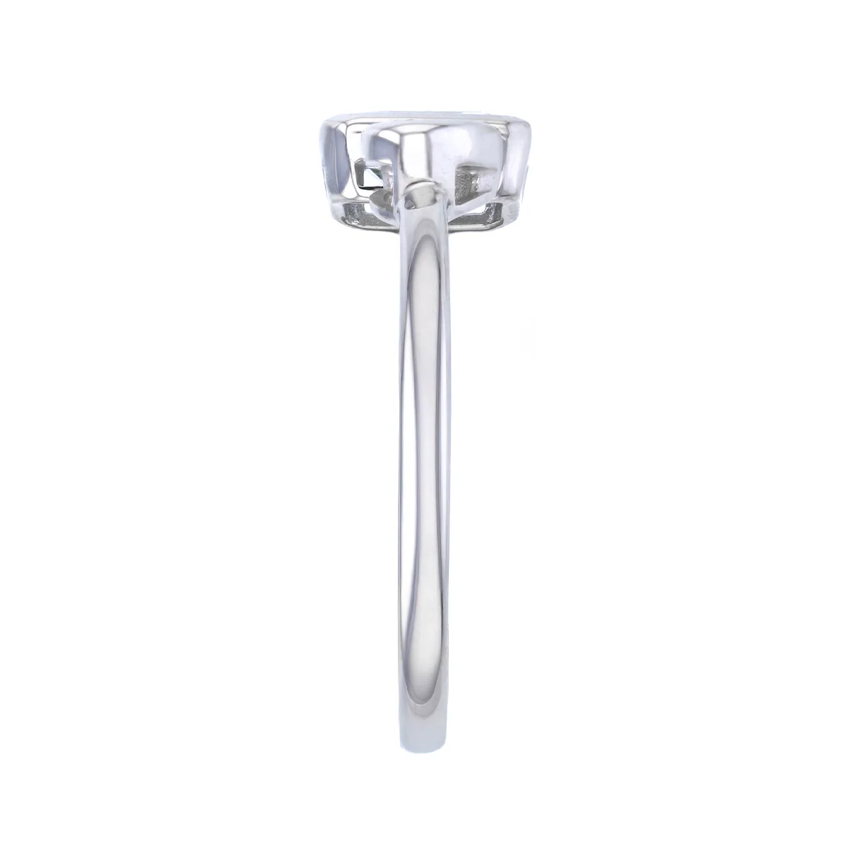 Birthstone Collection 0.48ct Aquamarine and 0.09ct Diamond Toi et Moi Bezel Set Ring | 9K White Gold - Image 4