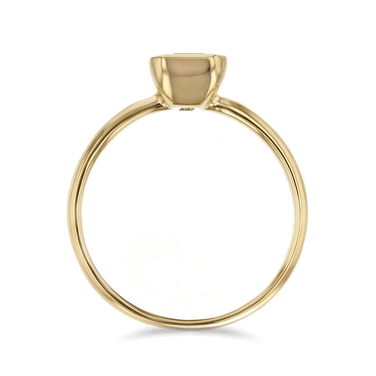 Birthstone Collection 1.01ct Peridot Bezel Set Solitaire Ring | 9K Yellow Gold - Image 5