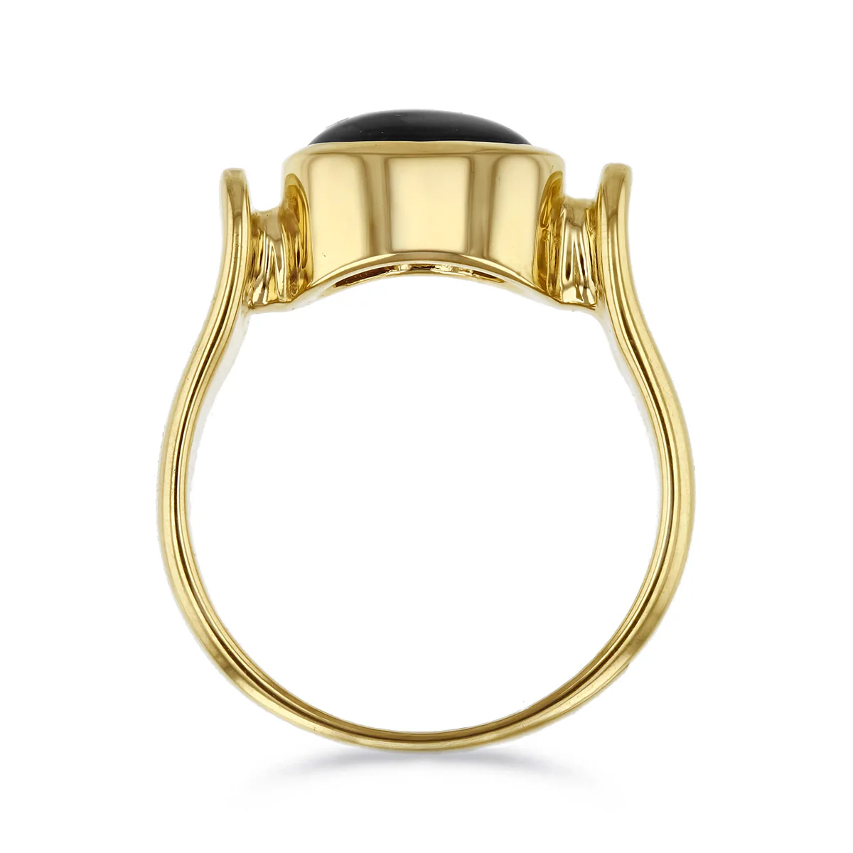Black Star Sapphire Dress Ring | Pre-Loved | 9K Yellow Gold - Image 5