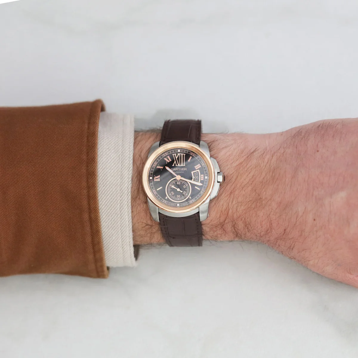 Cartier, Calibre de Cartier, 18ct Rose Gold and Stainless Steel | Pre-Owned | W7100051 - 2013 - Image 7