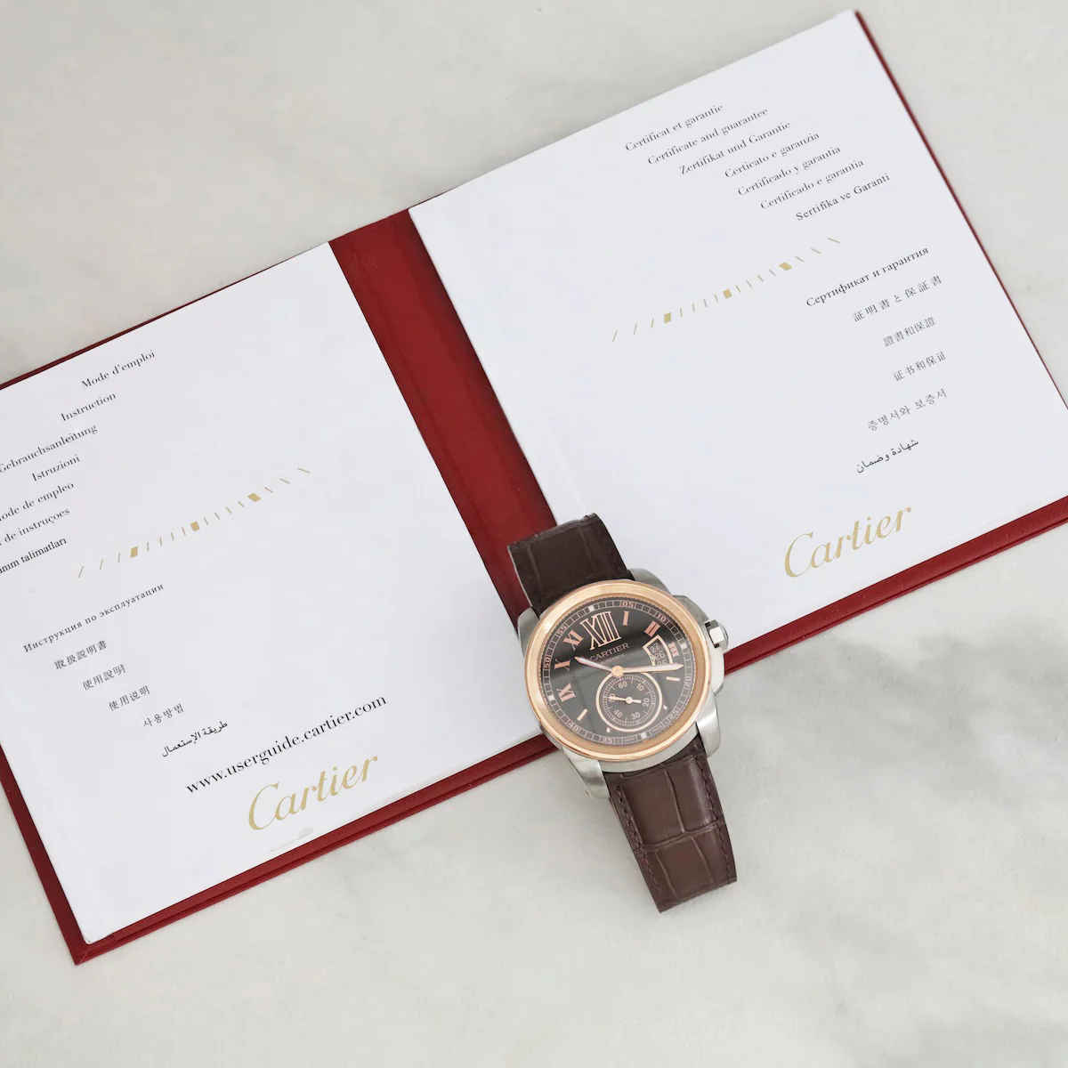 Cartier, Calibre de Cartier, 18ct Rose Gold and Stainless Steel | Pre-Owned | W7100051 - 2013 - Image 8