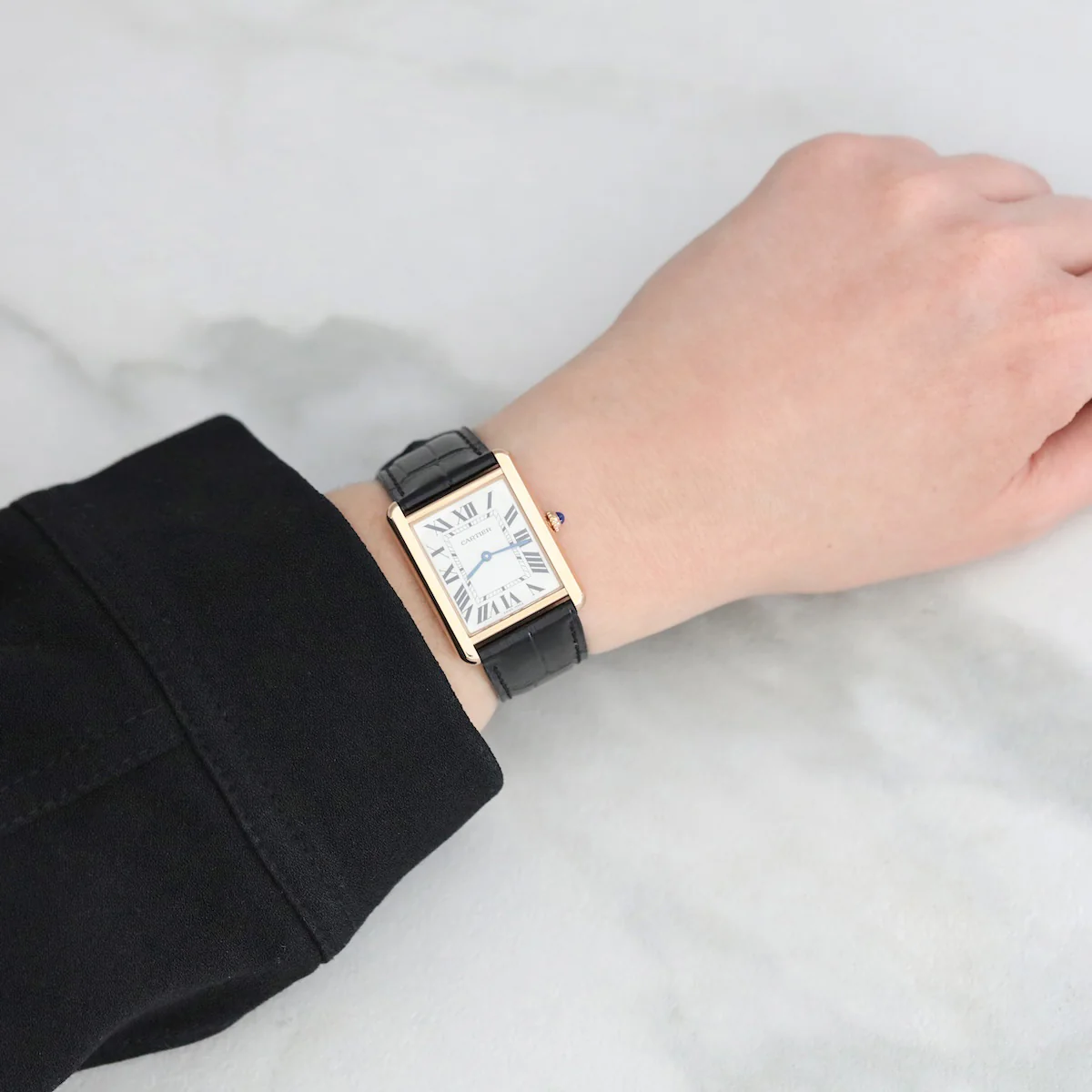 Cartier, Tank Solo, 18ct Rose Gold and Stainless Steel | Pre-Owned | W5200025 - 2016 - Image 7
