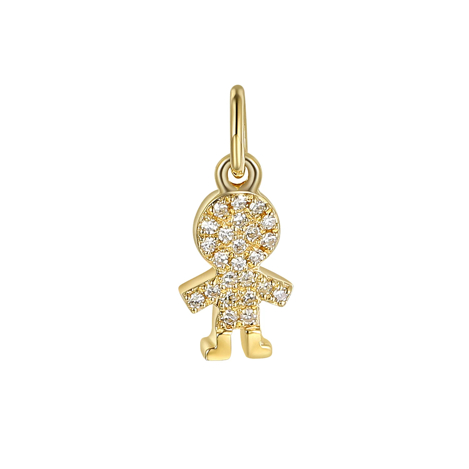 Charm Collection Diamond Embellished Girl / Boy Motifs | Solid 9K Gold - Image 2