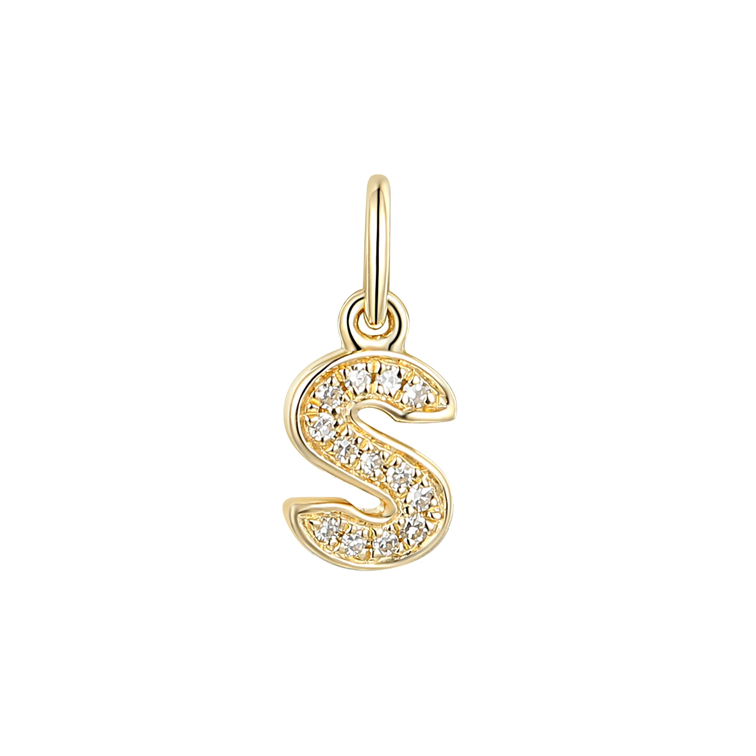 Charm Collection Diamond Embellished Initials | Solid 9K Gold - Image 6