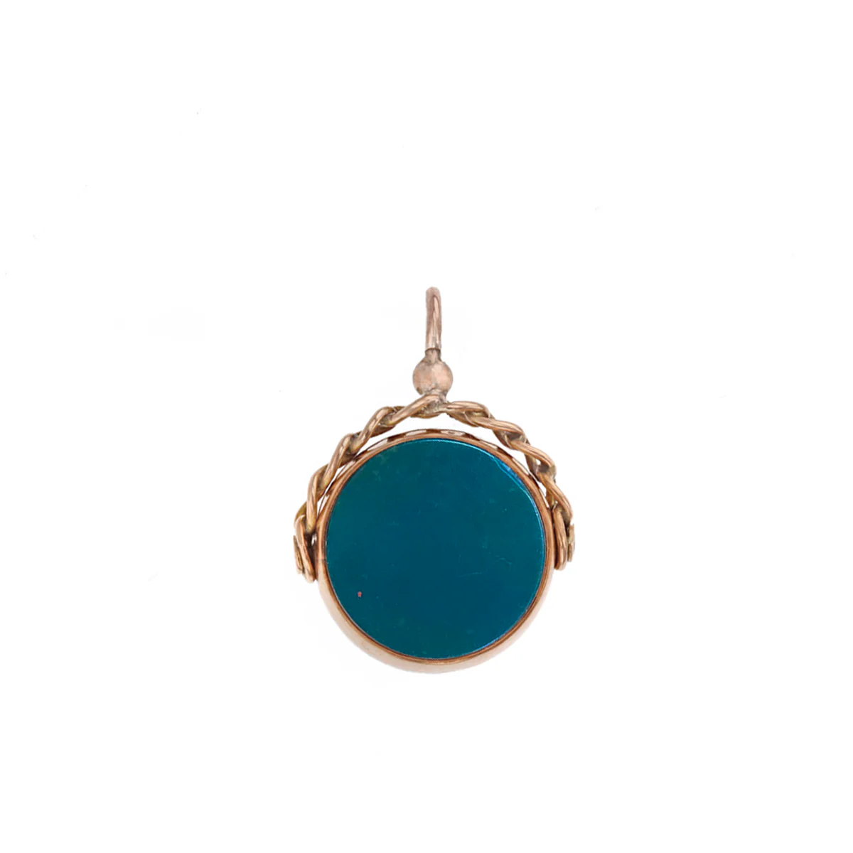 Chester Bloodstone Fob Pendant | Pre-Loved | 9K Yellow gold - Image 3