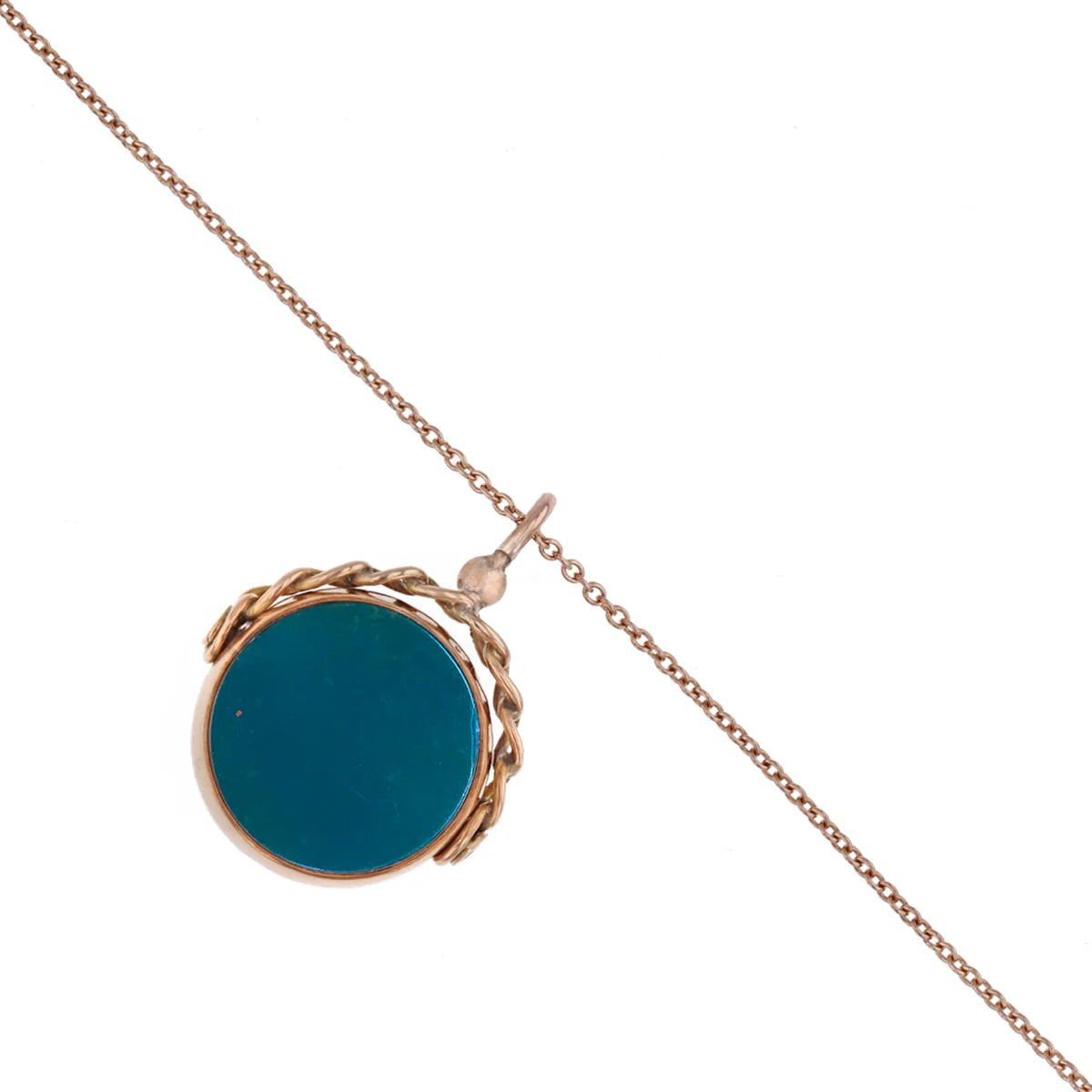 Chester Bloodstone Fob Pendant | Pre-Loved | 9K Yellow gold - Image 5