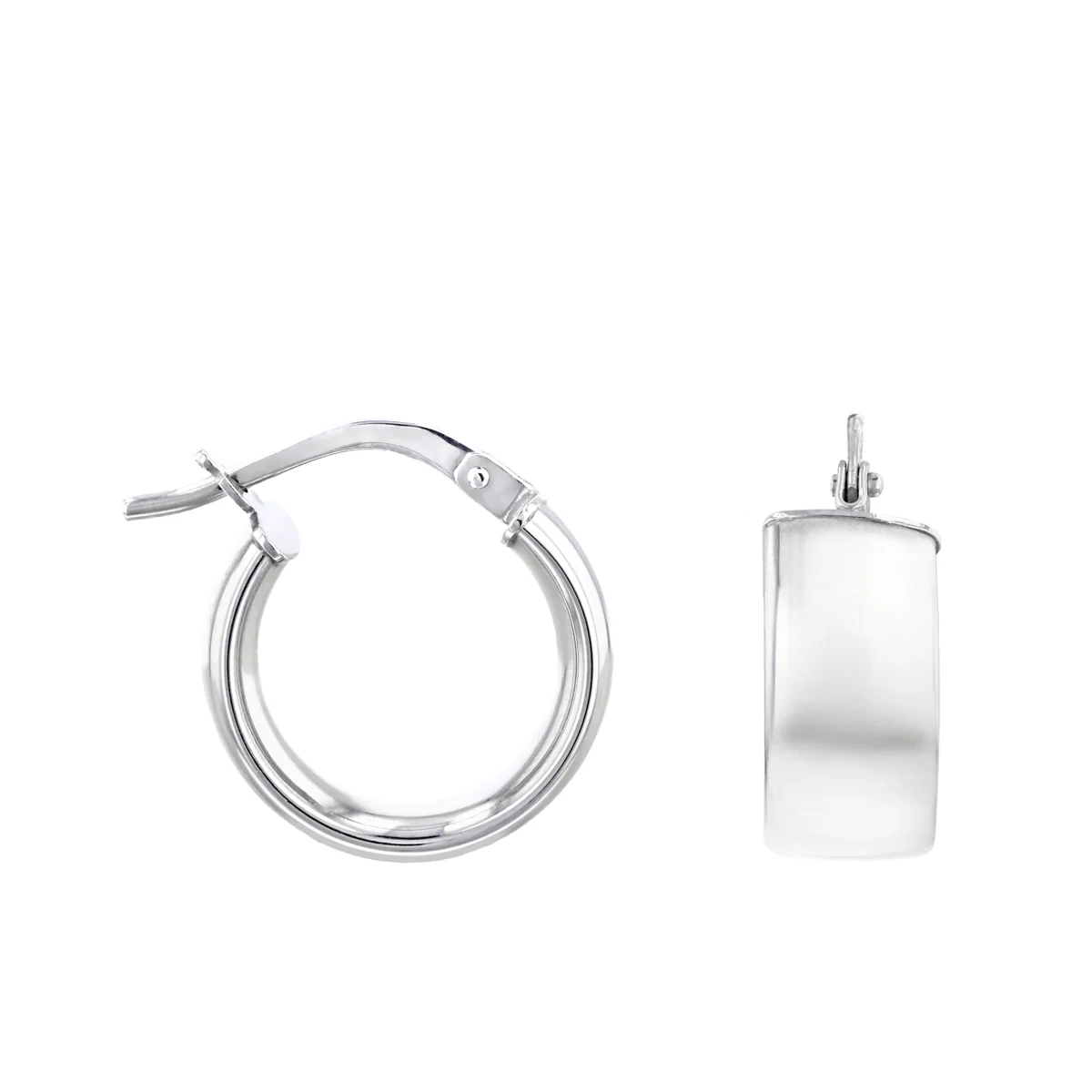 Creole Hoop Earrings | 9K White Gold - Image 4