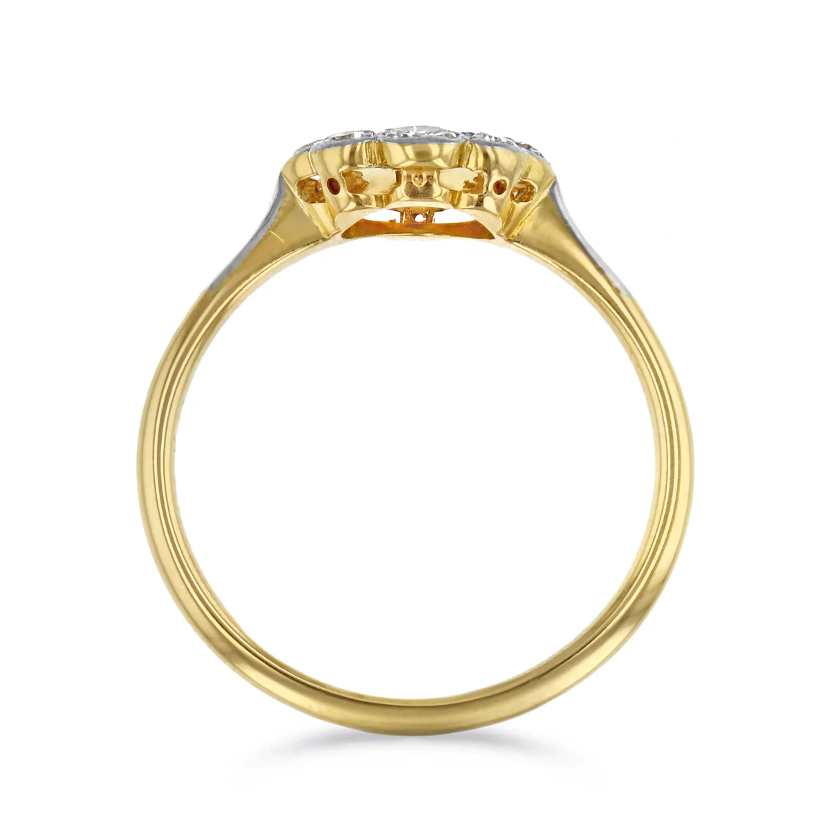 Diamond Cluster Ring | Pre-Loved | 18K Yellow Gold - Image 5