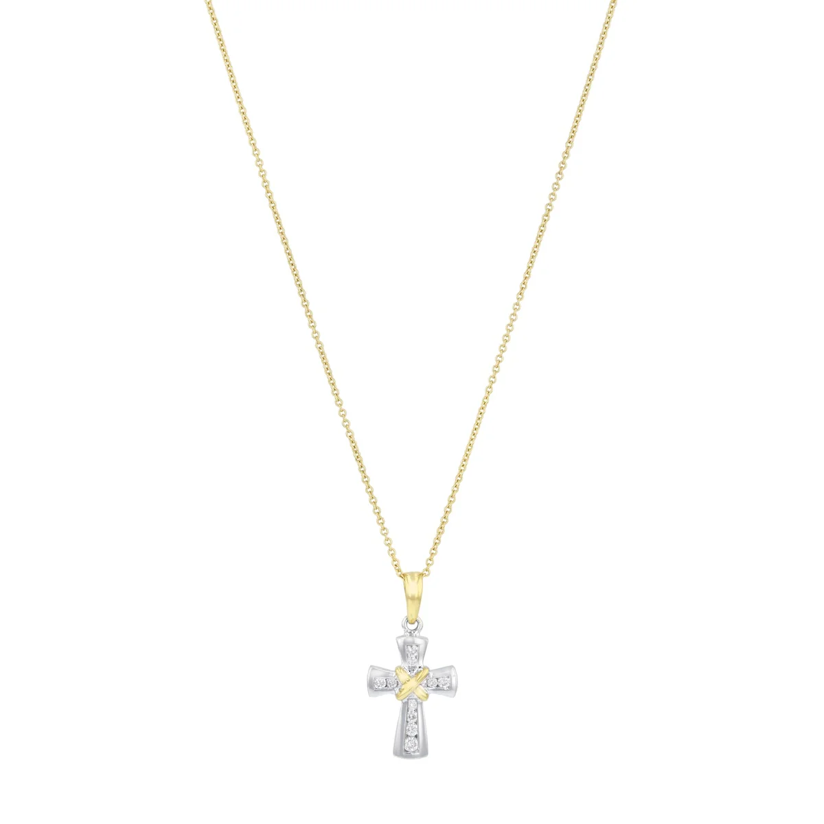 Diamond Cross Pendant (Chain Not Included) | Pre-Loved | 9K White Gold