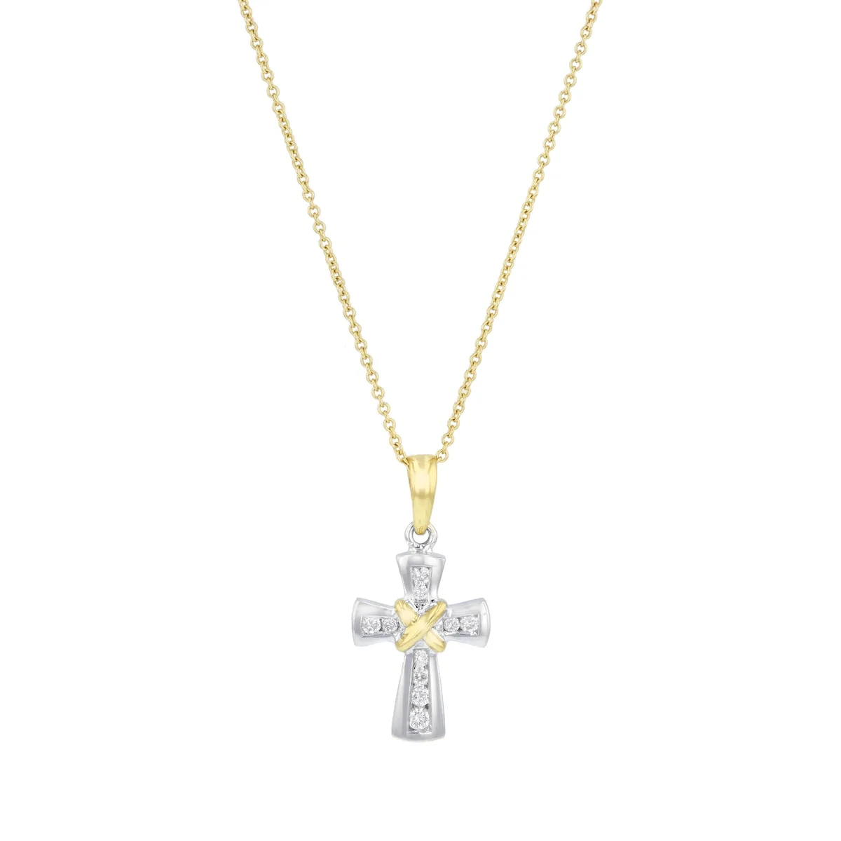 Diamond Cross Pendant (Chain Not Included) | Pre-Loved | 9K White Gold - Image 2