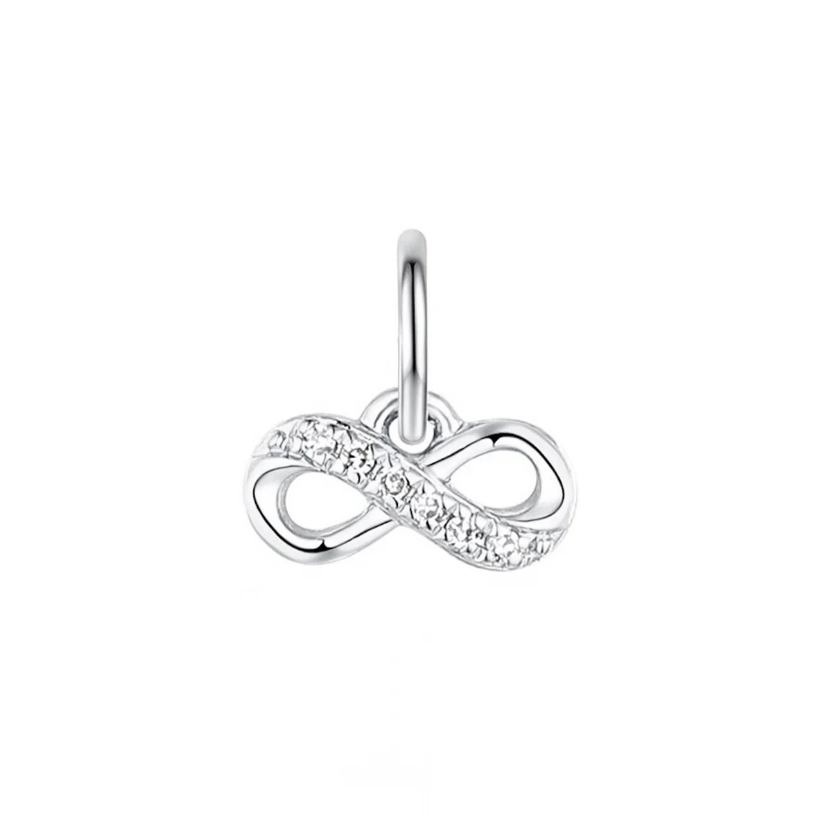 Charm Collection Diamond Infinity Design | 9K White Gold
